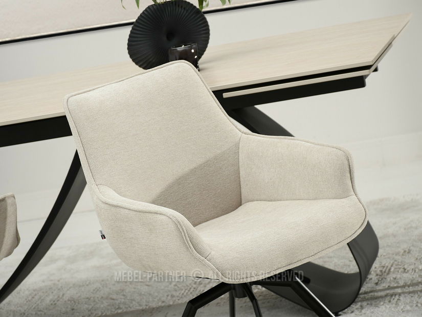 Jídelní židle Lowie (béžová + černá)