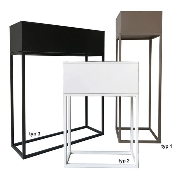 Kovový květináč Indrazia typ 2 (bílá)