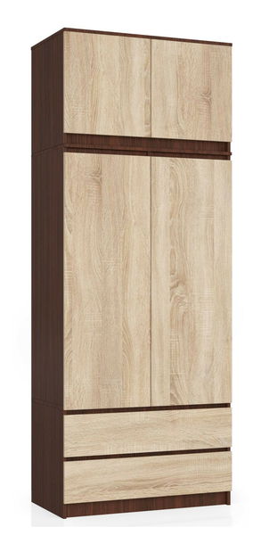 Nástavba na skříň Sashka (wenge + dub sonoma)
