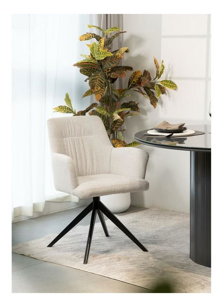 Jídelní židle Renaul (béžová + černá)