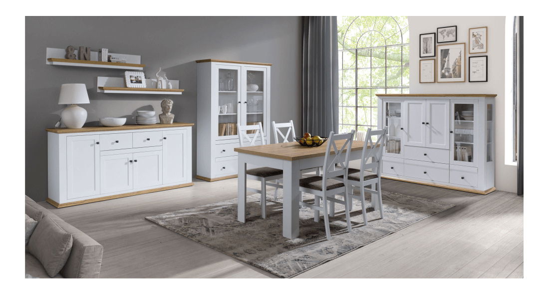 Komoda Leoras MZ9 (bílá + dub grand)