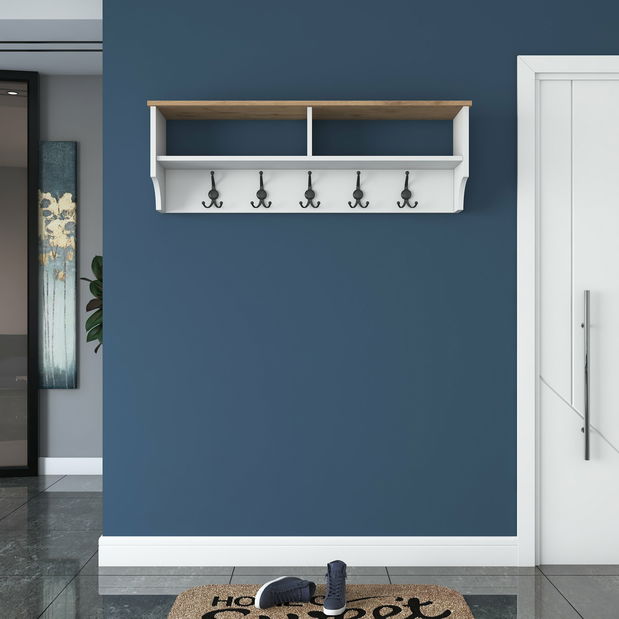 Věšák Pixie 2460 (Bílá + Ořech)