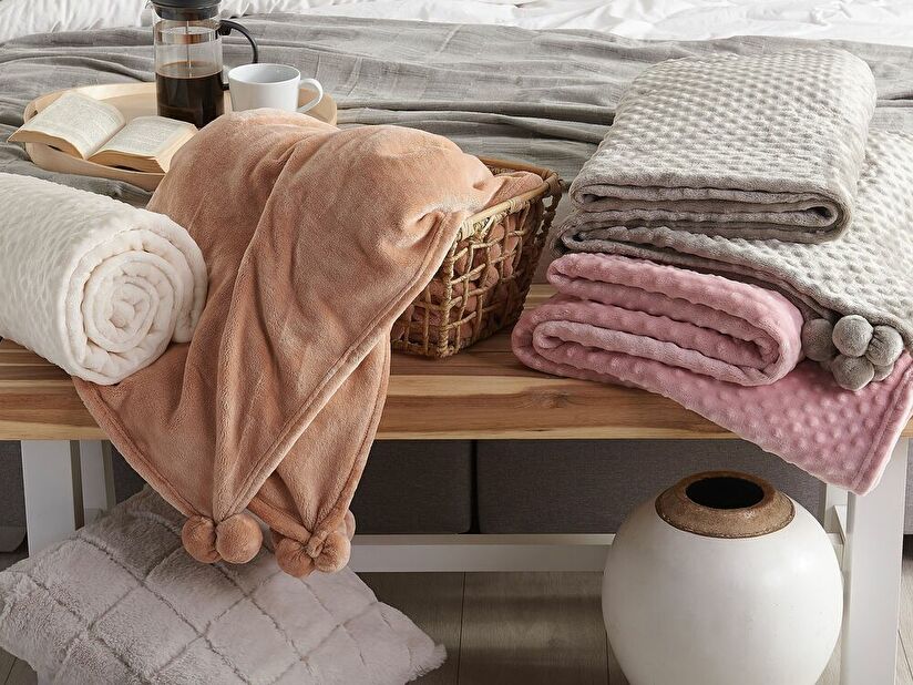 Deka 220x200 cm TEKRE (polyester) (hnědá)