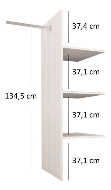 Šatní polička Marlene (borovice vintage)
