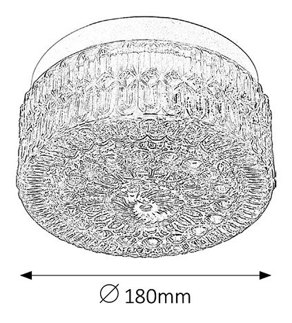Stropní svítidlo Grace 2435 (bílá + průhledná)