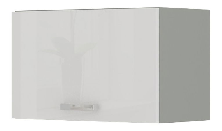 Horní kuchyňská skříňka Brunea 60 GU-36 1F (šedá + lesk bílý)