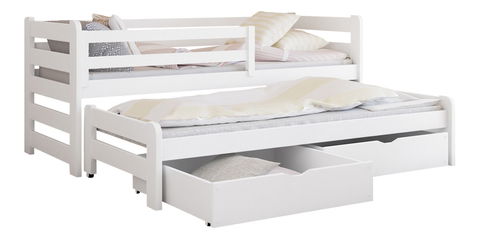 Dětská postel 90 cm Palkana (šedá) (s roštem) (s úl. prostorem)