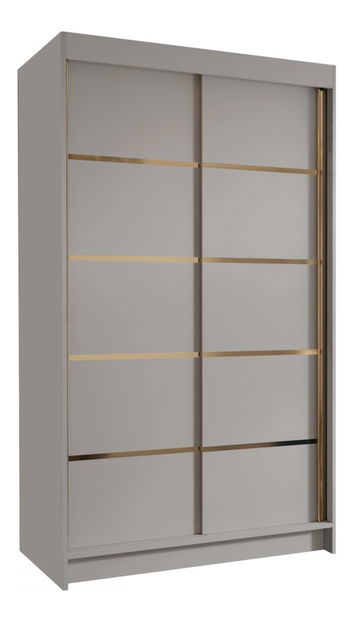 Šatní skříň s posuvnými dveřmi Monata IV 100 (černá + zlatá)