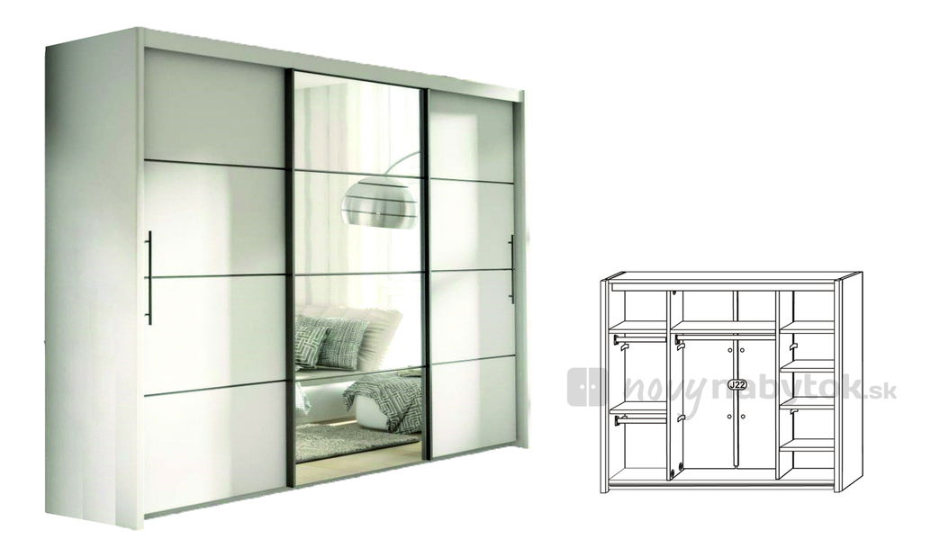 Šatní skříň Inova 2 P4RU4125