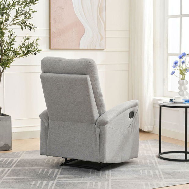 Polohovací křeslo Temor (světle šedá)