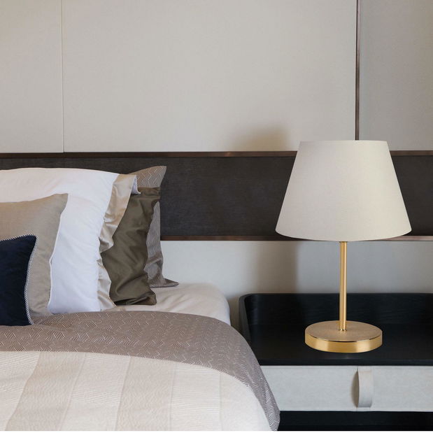 Stolní lampa Astalasso 1 (světle šedá + zlatá)