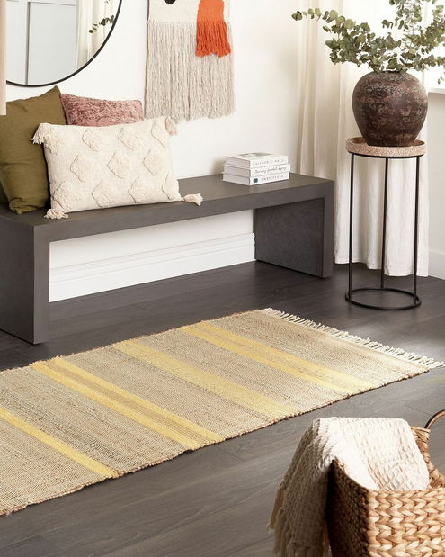 Koberec 80 x 300 cm Tally (béžová + žlutá)