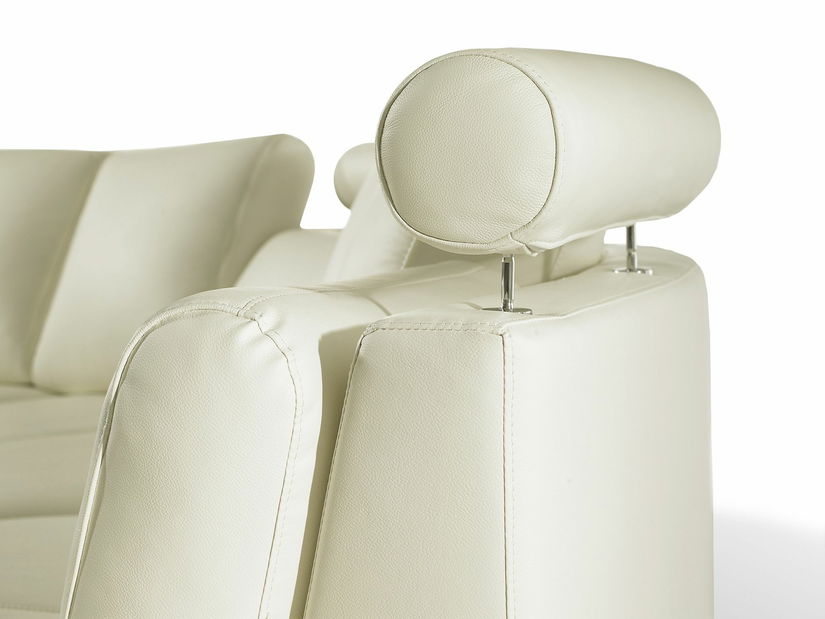 Kožená sedací souprava Rutland (bílá)