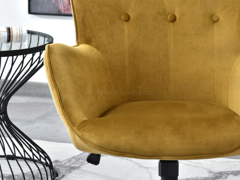 Křeslo Truni (zlatá + černá)