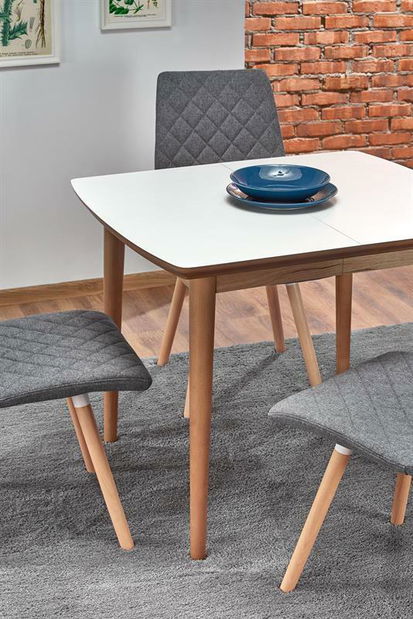 Jídelní stůl Avaros (pro 4 až 8 osob) (bílá + dub lefkas)