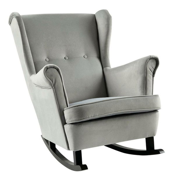 Houpací křeslo ušák Trasmitirle (šedá + černá)