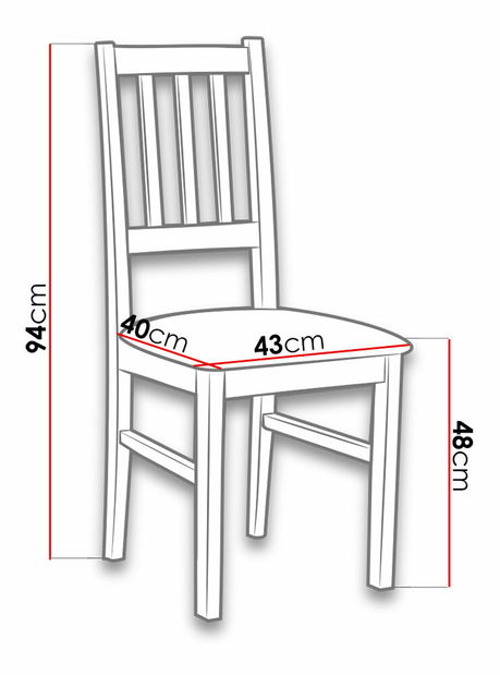Jídelní židle Dalam IV (černá + béžová) *bazar