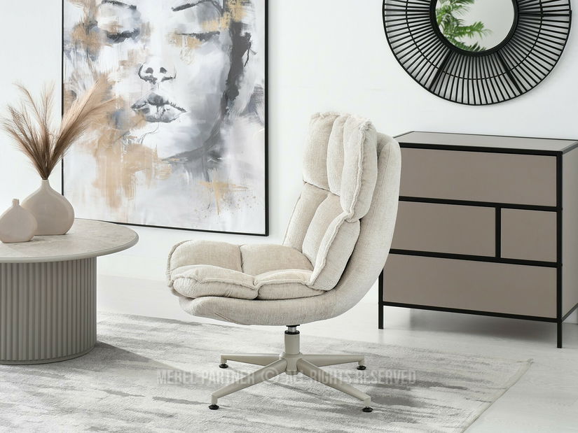 Křeslo Jaspier (béžová + krémová)