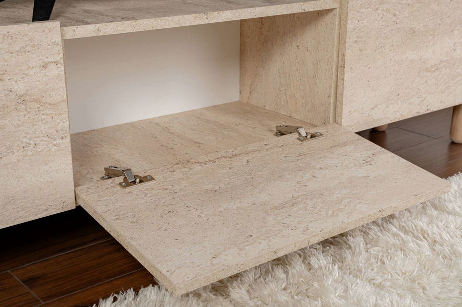 TV stolek/skříňka Alvindel (travertin)