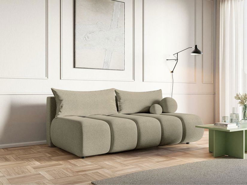 Pohovka třísedačka Didier mini (světlobéžová + černá)