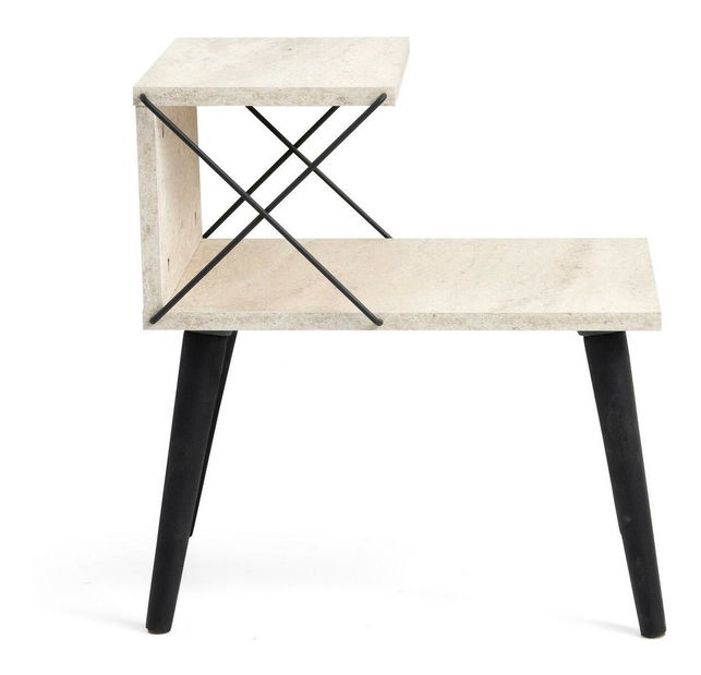 Noční stolek Crossline (černý mramor)