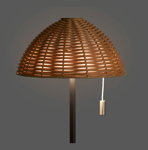 Stolní lampa Woleria (přírodní + černá)