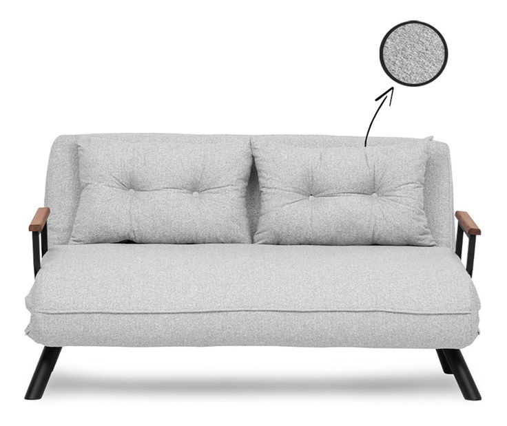 Pohovka futon Sandy (Šedá)