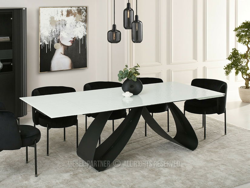Jídelní stůl Pagina (bílá + černá)