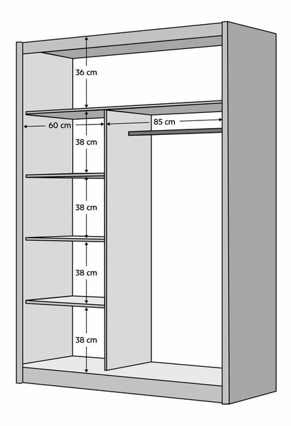 Šatní skříň MADRAT (dub sonoma)