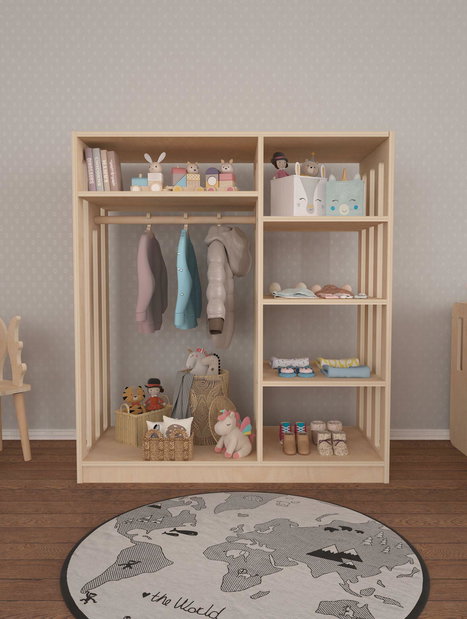 Dětský šatní organizér Smalinka 1 (bříza)