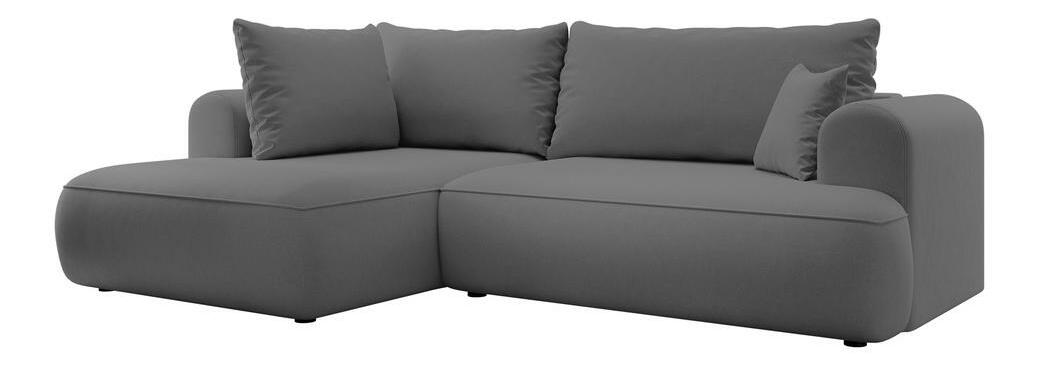 Rohová sedací souprava Olivo II (L) (šedočerná světlejší + černá)