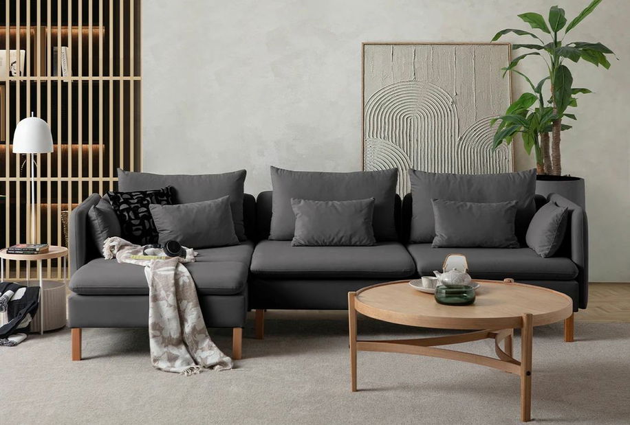 Rohová sedačka Clof (krémová) (P)