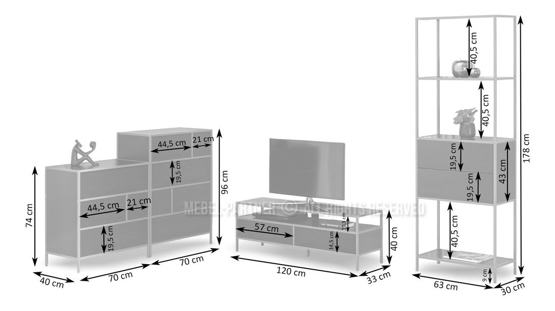 Obývací stěna Sumarisimo 1 (černá)