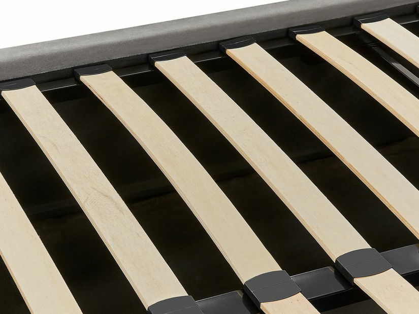 Manželská postel 160 cm Vakarine (šedá) (s roštem a úložným prostorem)