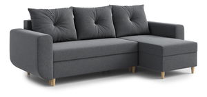 Rohová sedací souprava Eugenie (P) (tmavě šedá)