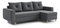  Rohová sedací souprava Eugenie (P) (tmavě šedá)