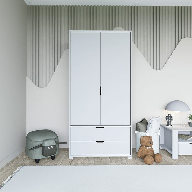 Šatní skříň Gloriana (bílá)