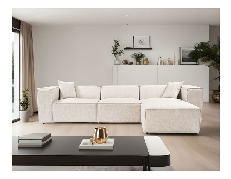 Rohová sedačka Lorella (světlohnědá)