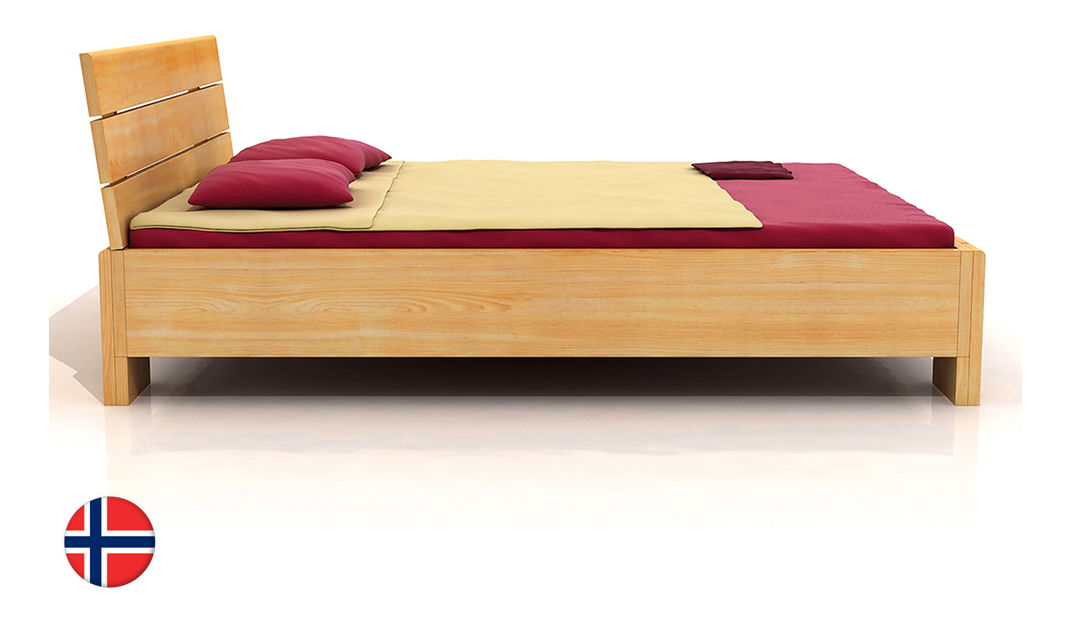 Manželská postel 200 cm Naturlig Tosen Long High BC (borovice) (s roštem)