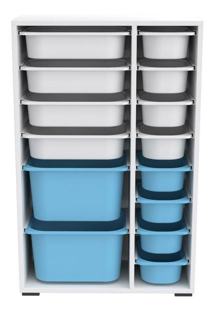 Organizér na hračky Dremonka 7 (bílá + modrá)