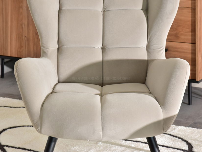 Křeslo Kikino (béžová + černá)