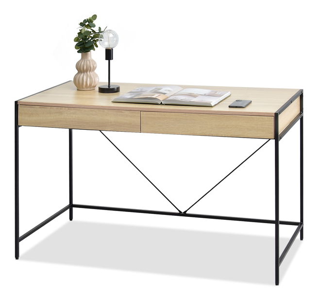 PC stolek Unica (sonoma + černá)