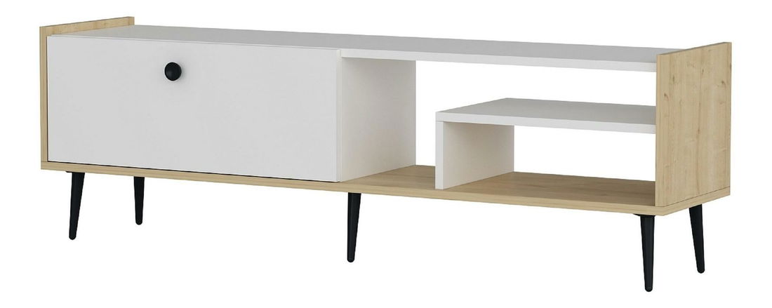  TV stolek/skříňka Musuka 2 (bílá + dub safírový)