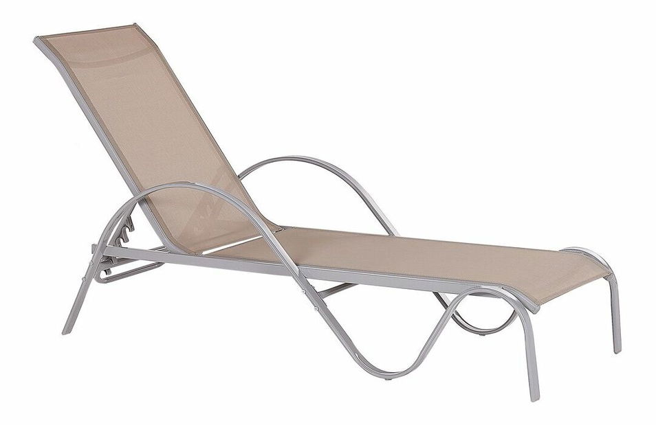 Zahradní lehátko Piedad (světlohnědá)