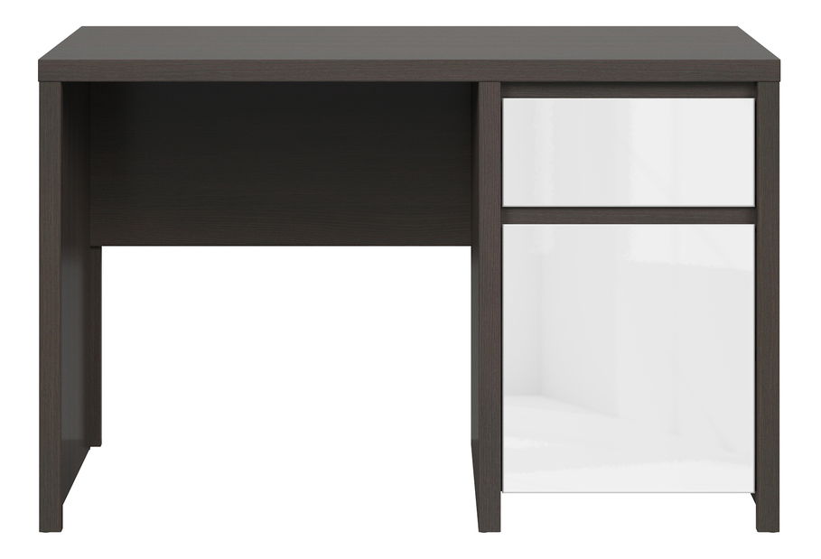 PC stolek BRW Kaspian BIU1D1S/120 (wenge + lesk bílý)