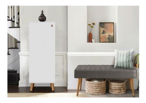 Předsíňová sestava Beside 1 (bílá + šedá)