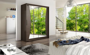 Šatníková skříň Walton 9 (čokoládová)