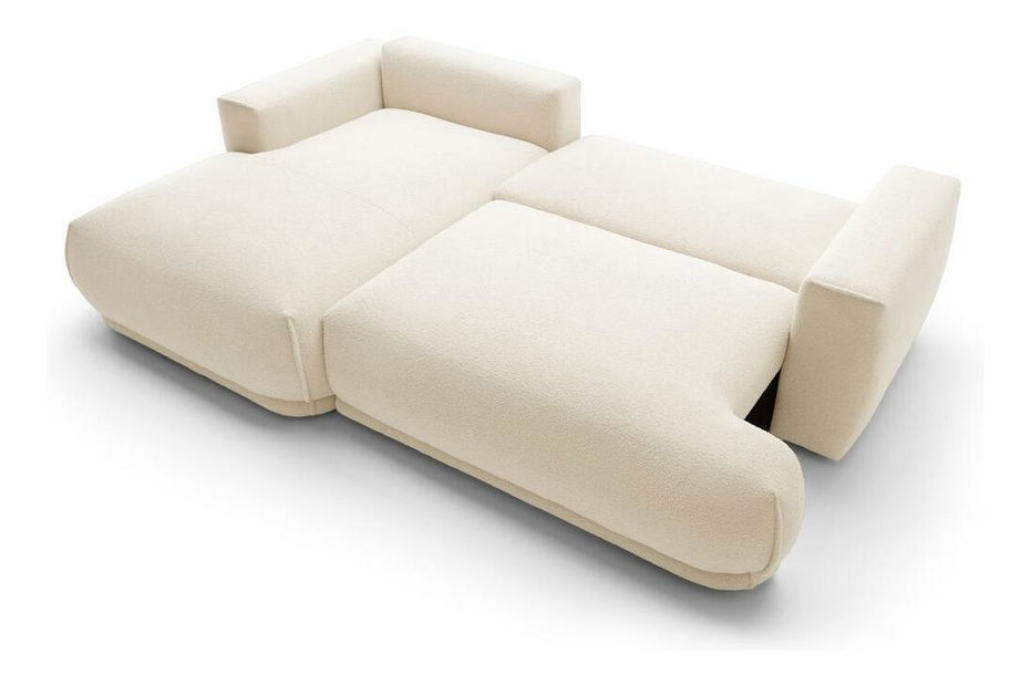 Rohová sedací souprava Dita mini (L) (vanilková + černá)