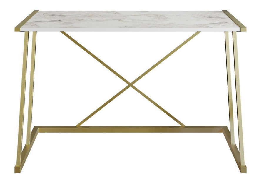 PC stolek Anema (bílá + zlatá)