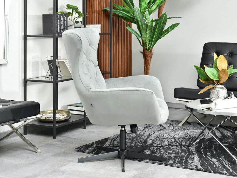 Křeslo Aaron (šedá + černá)